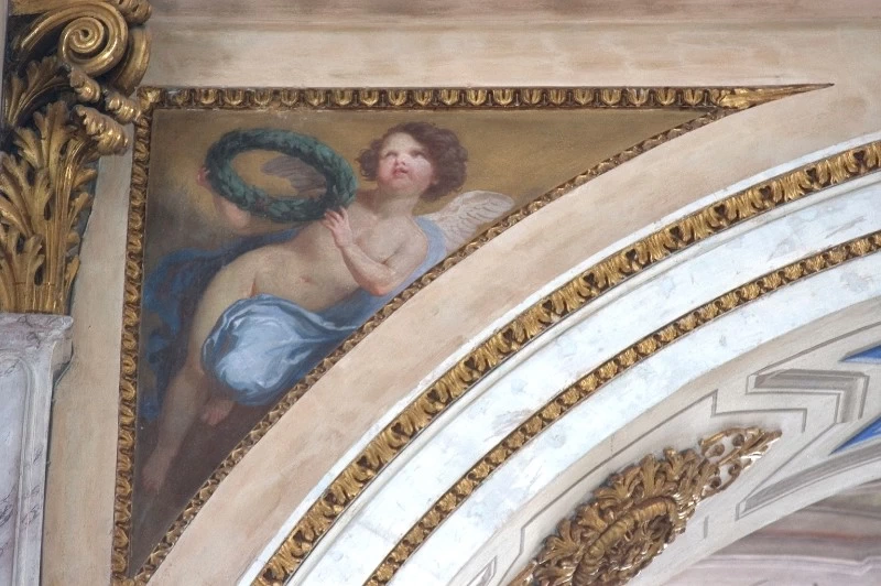 Angioletto con corona d'alloro